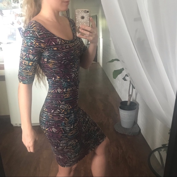 Rue21 Bodycon Tribal Print Mini Dress - Picture 3 of 7